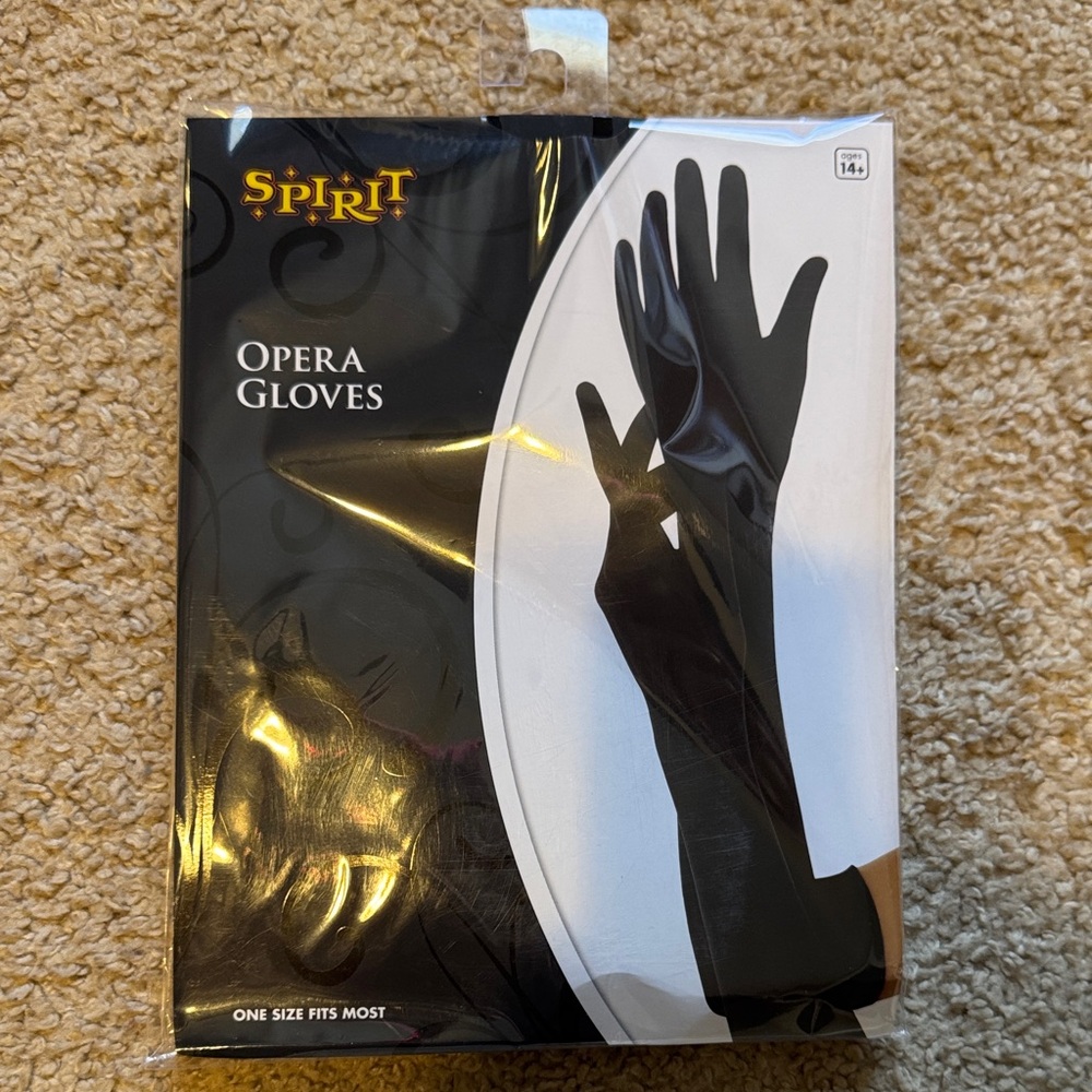 Spirit Elegant Black Opera Gloves
